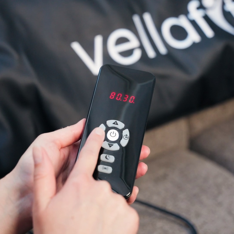 Vellafit saunatæppe med controller